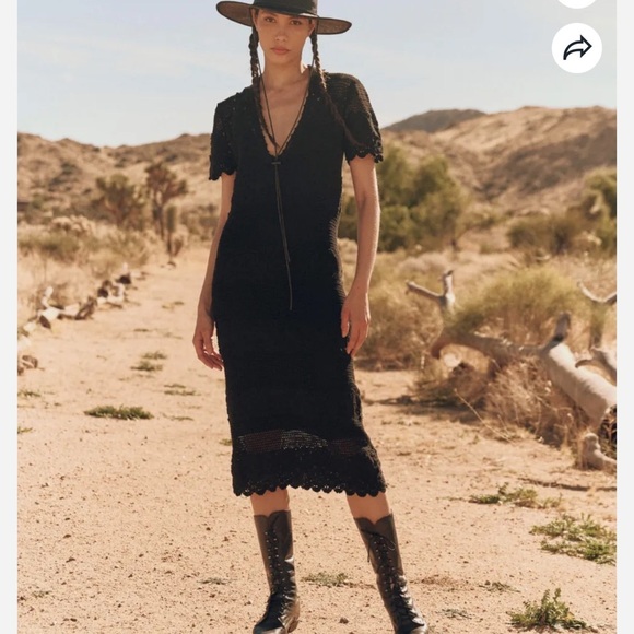 The Great Crochet Short Sleeve Polo Midi Dress Size 0/XS - Picture 1 of 15